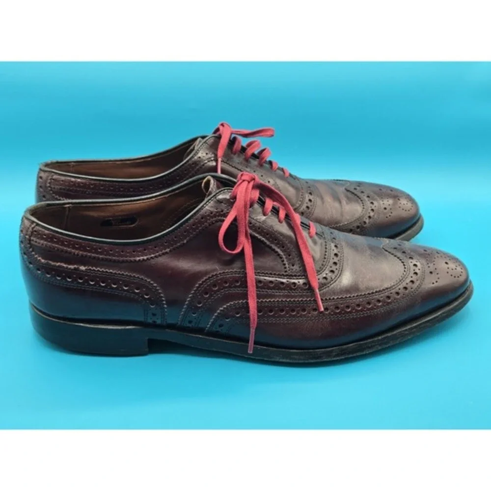 Allen Edmonds McAllister Shoes Burgundy Men Size 12 C Made USA Businessman Dress